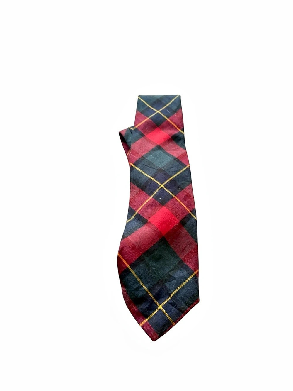 Polo Ralph Lauren Vintage Tartan Necktie Plaid Red & Blue